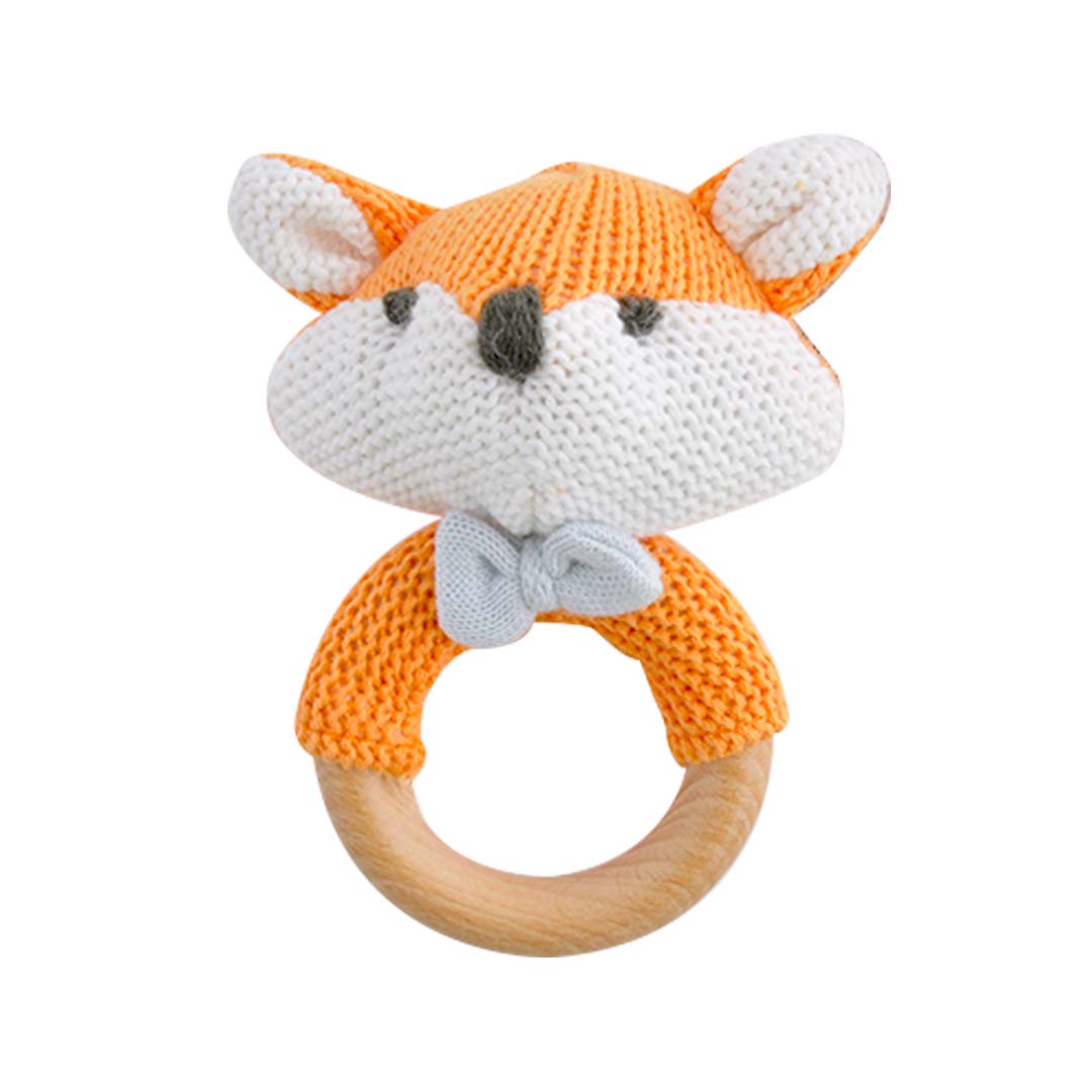 Wooden Baby Rattle - Fox – Kaisercraft