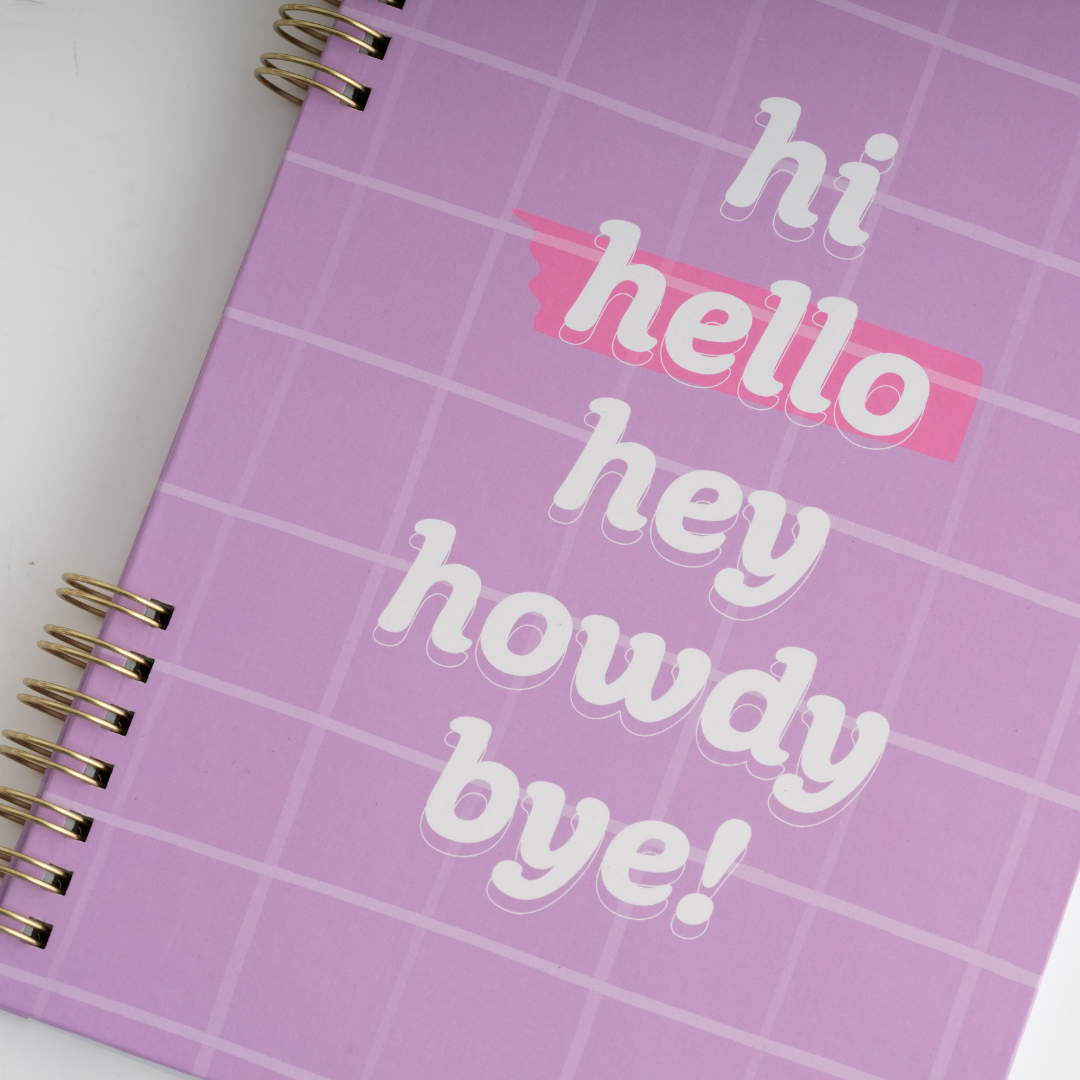 A5 Spiral Notebook - Hi Hello