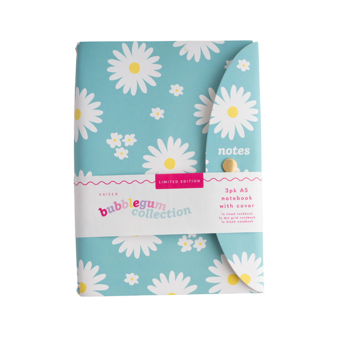 A5 3Pk Notebook With Cover - Daisy Chains