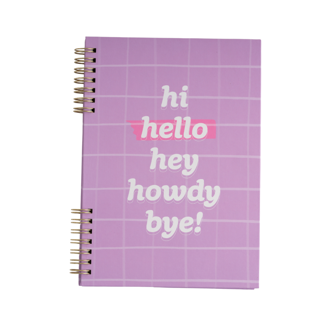 A5 Spiral Notebook - Hi Hello