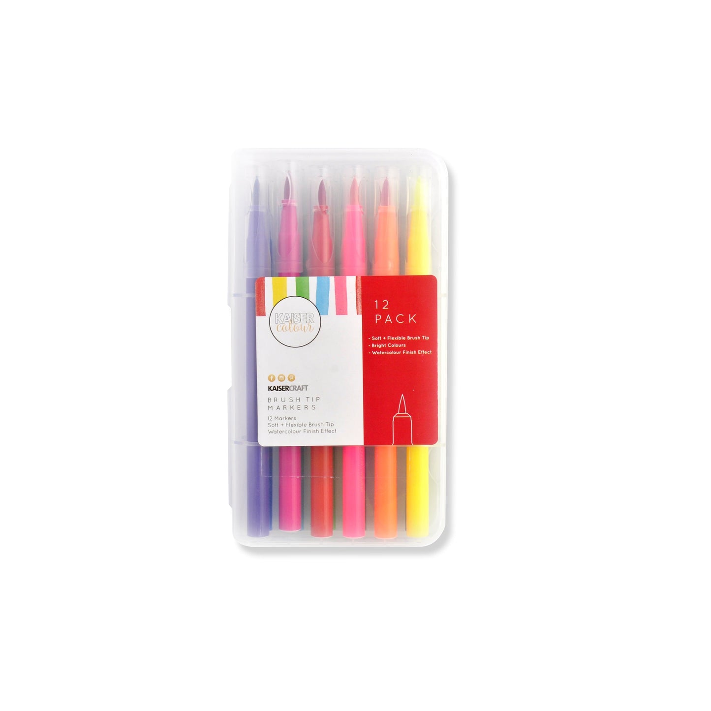 Kaisercolour Brush Tip Markers 12pk