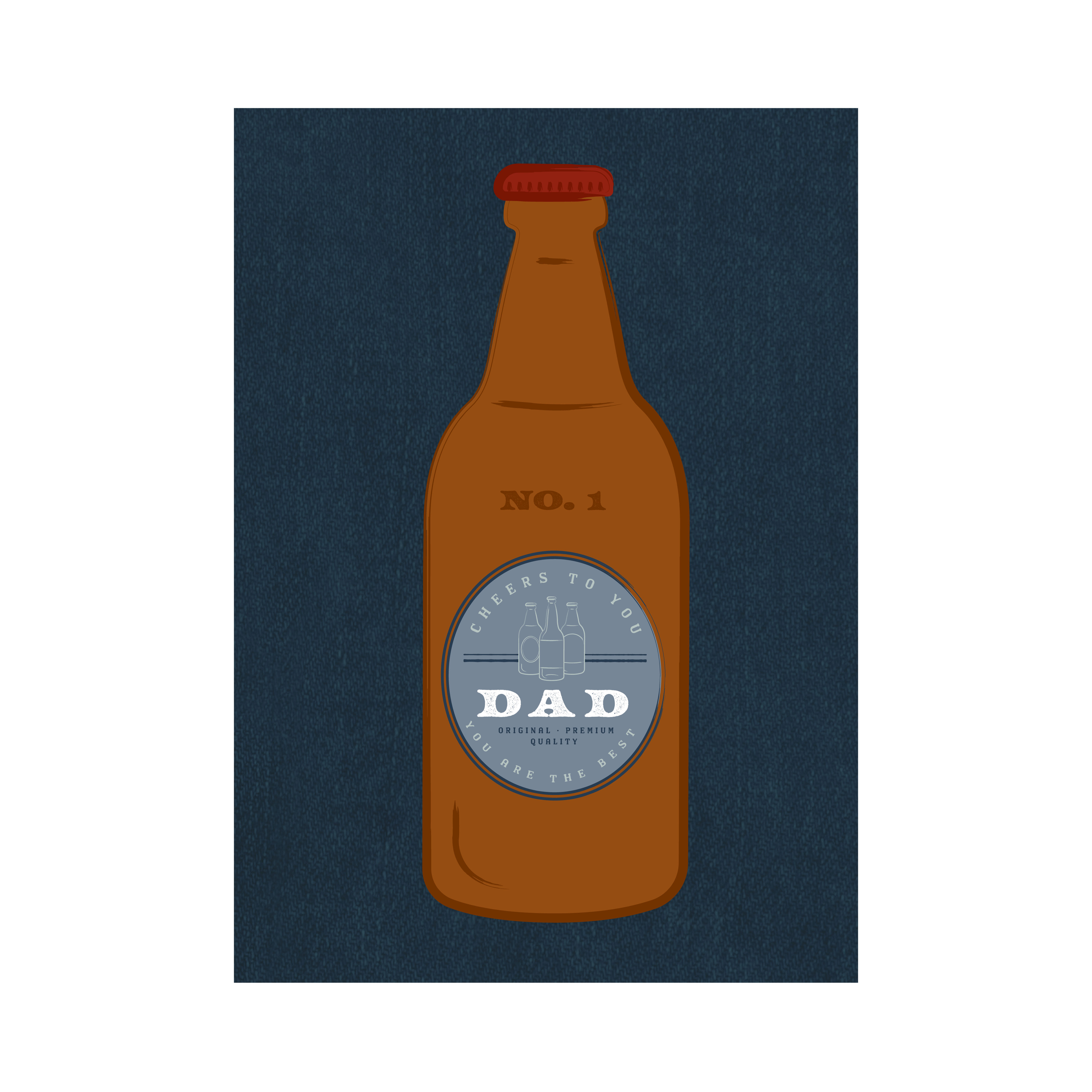 Greeting Card Fathers Day - Cheers Dad