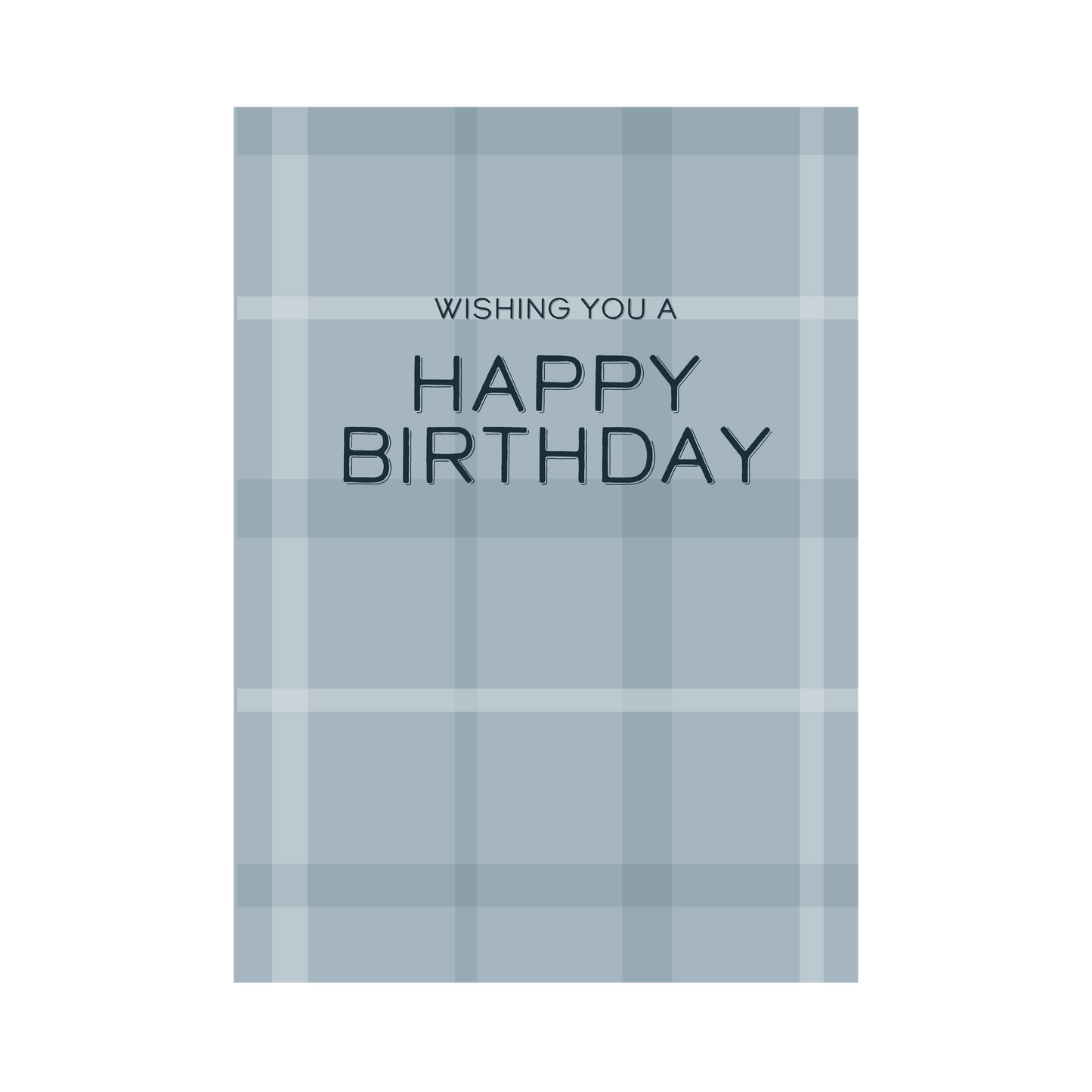 Greeting Card For Him - Blue Check Birthday