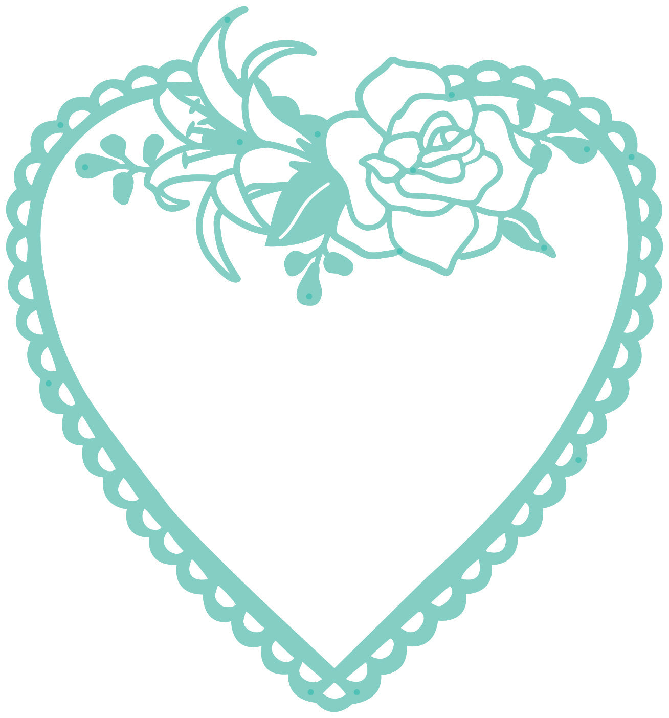 Decorative Die - Flora Heart Frame