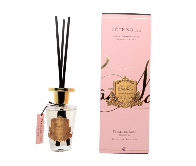 Cote Noire - Rose Petal - 90ml Silver Diffuser