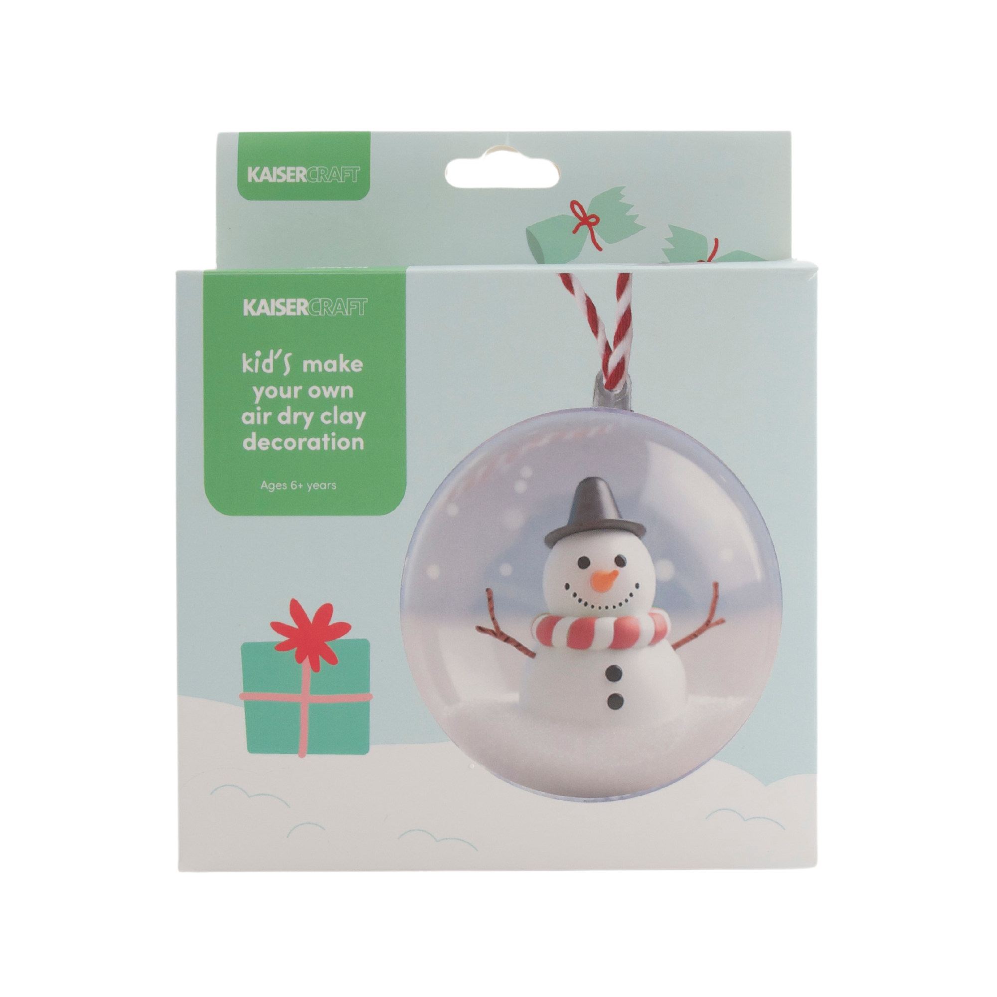 Christmas Kids Make Your Own Air Dry Clay Decoration - Snowman