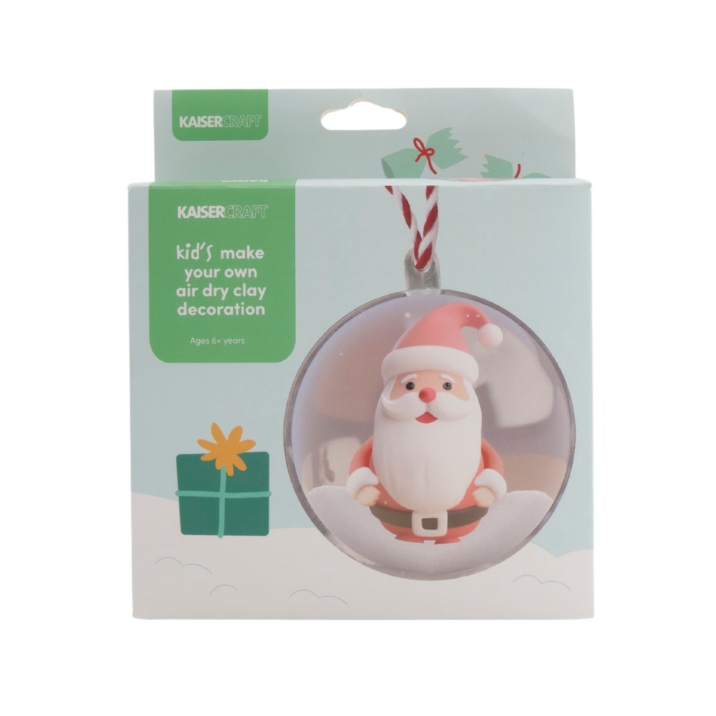 Christmas Kids Make Your Own Air Dry Clay Decoration - Santa