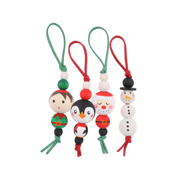 Christmas Kids Make Your Own Wooden Bead Decoration