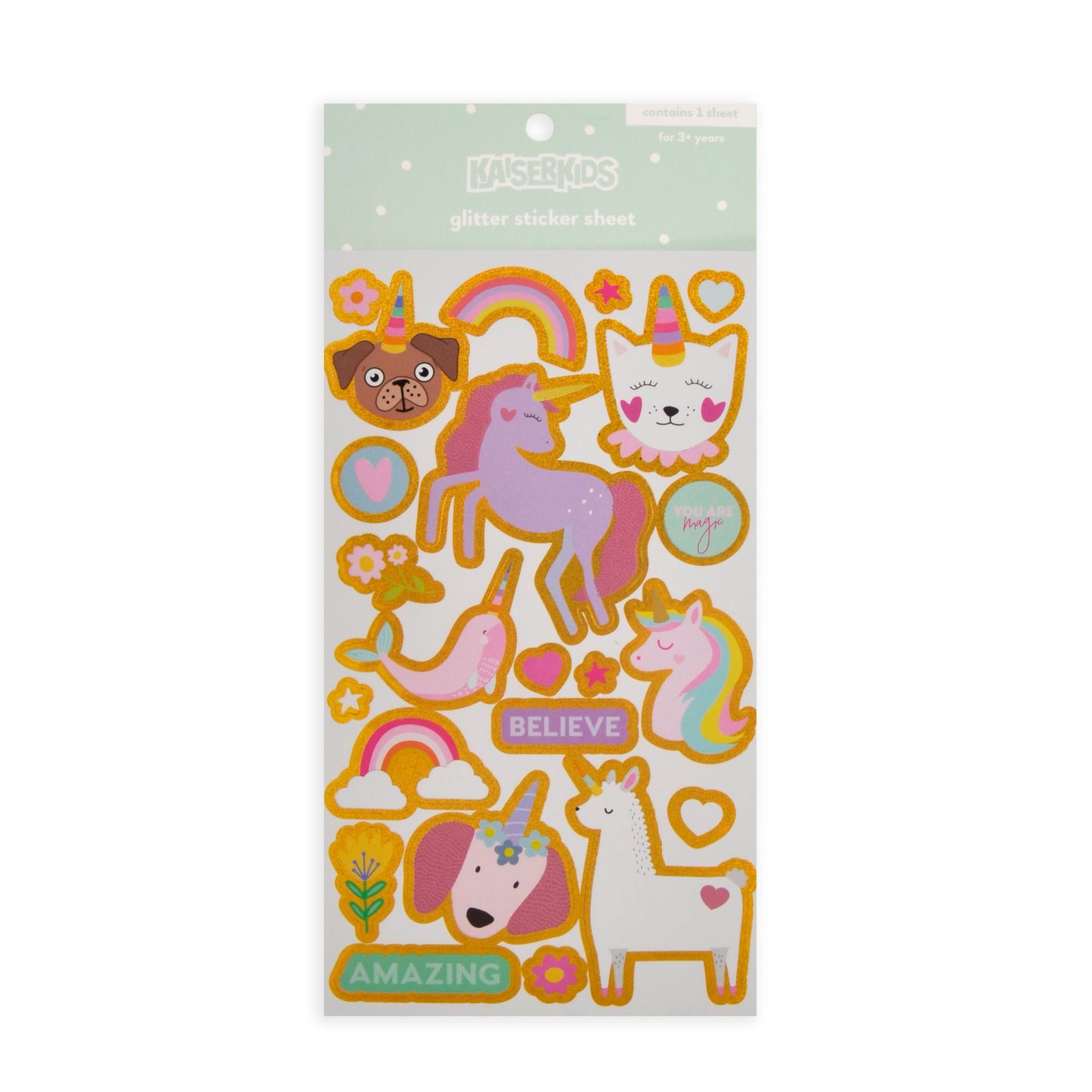 Kids Sticker Sheet Glitter - MAGICAL