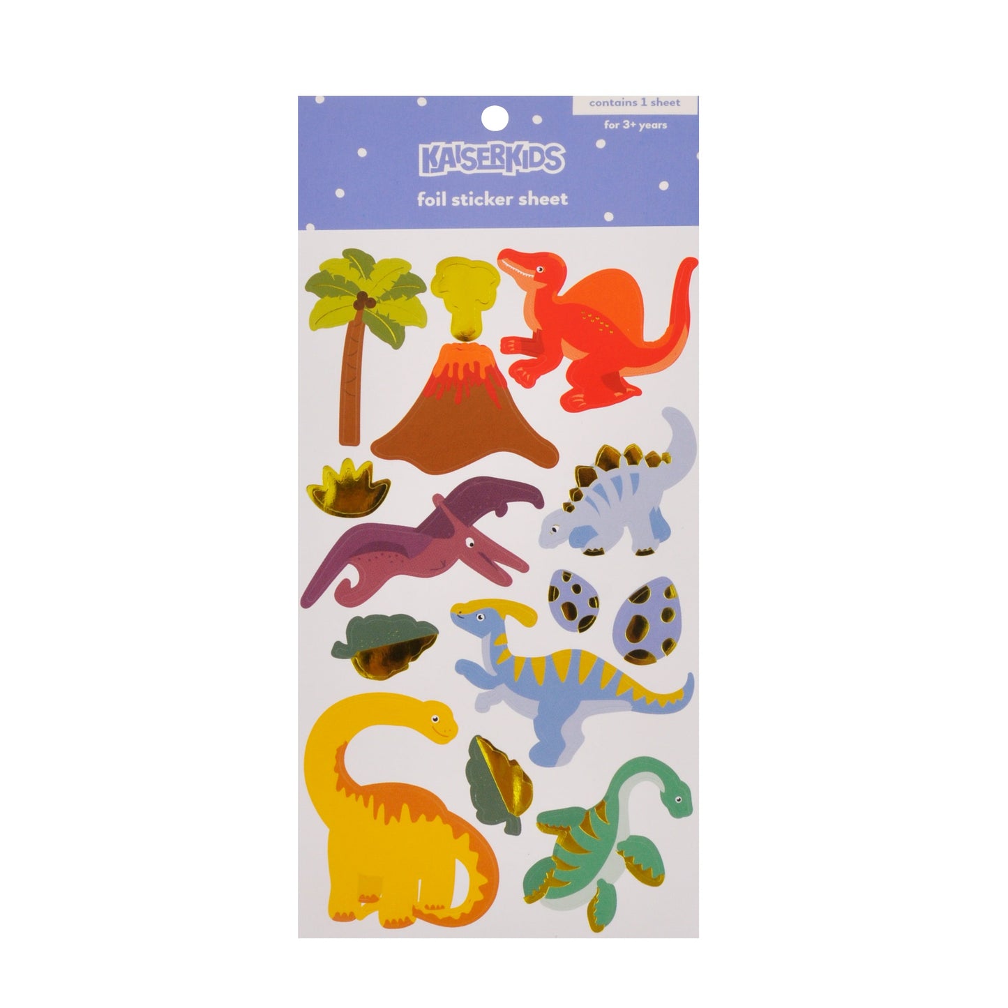 Kids Sticker Sheet Holographic - DINO LAND