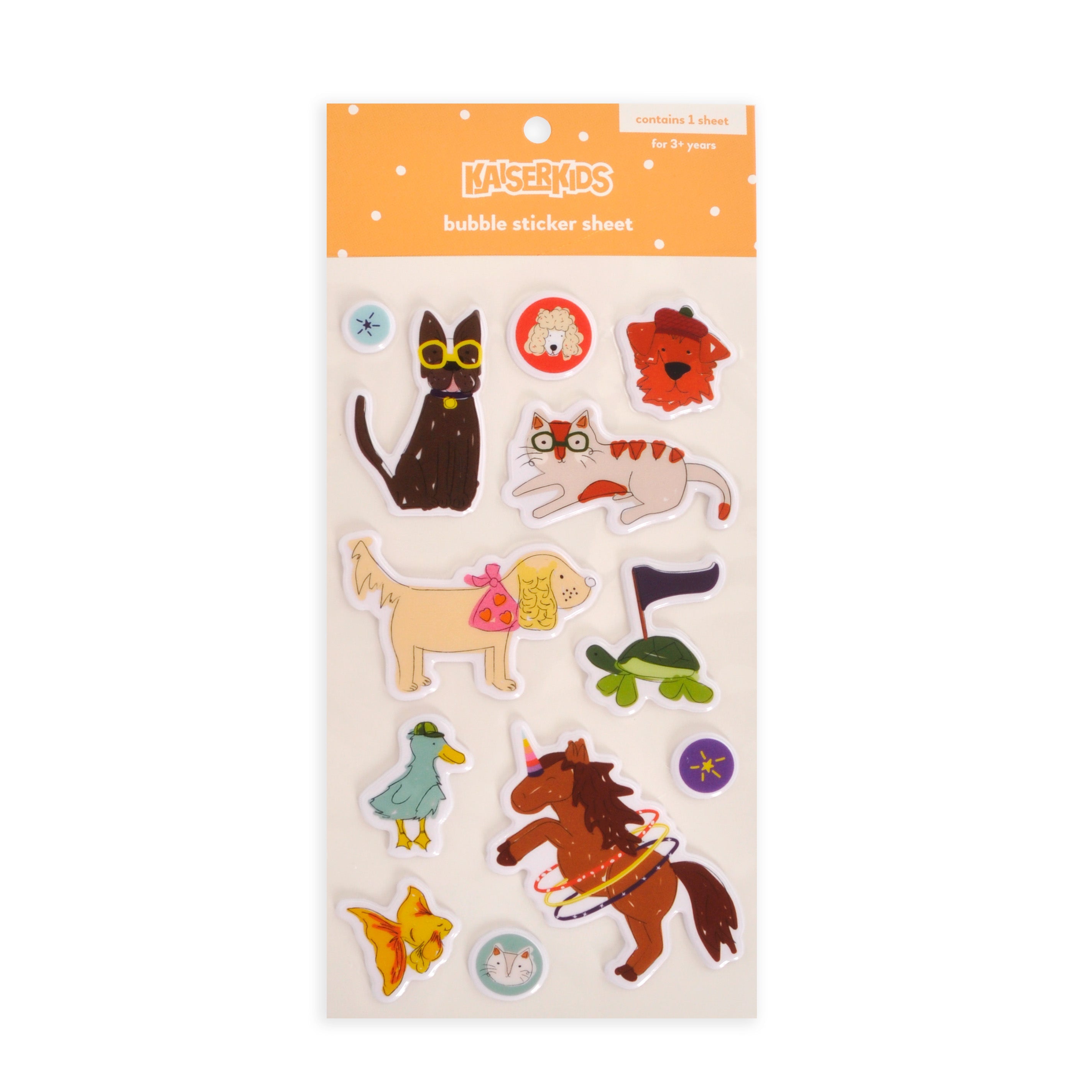 Kids Sticker Sheet Bubble - PET PARTY