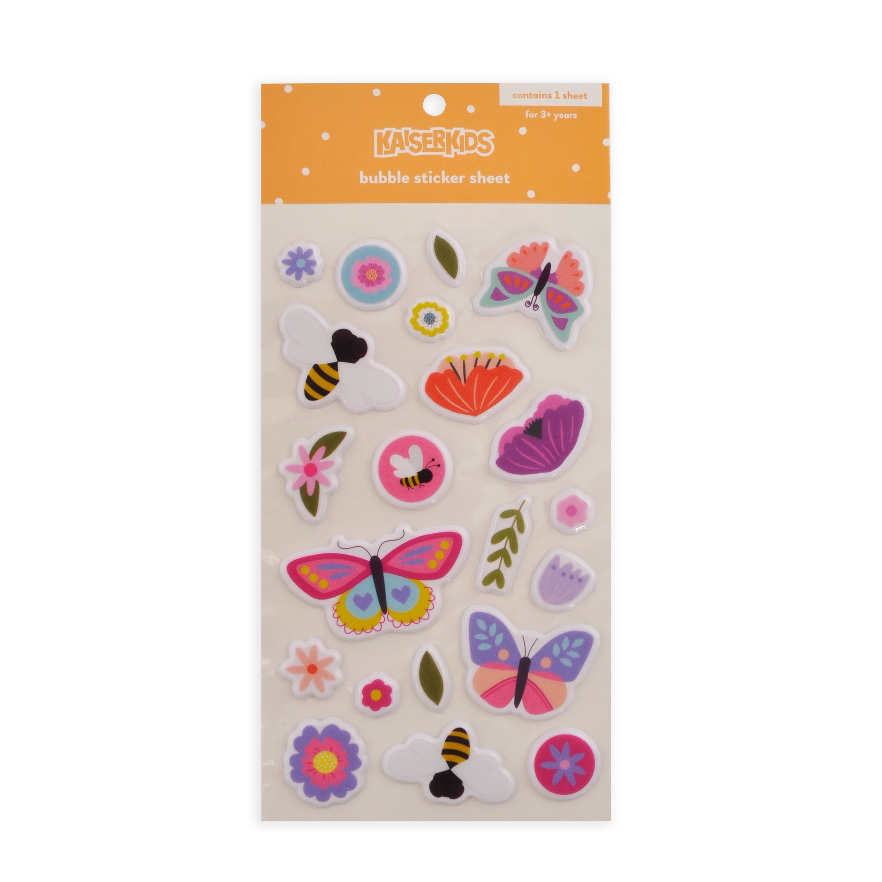 Kids Sticker Sheet Bubble - GARDEN