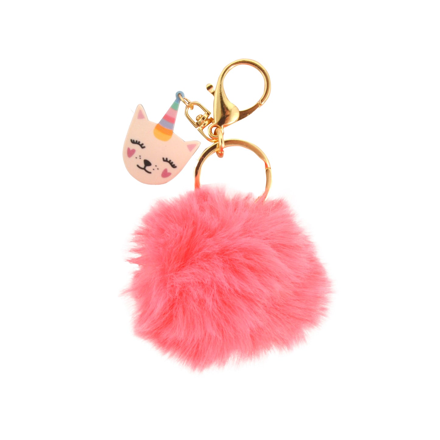 KaiserKids Novelty Pom Pom Keyring - KITTYCORN CHARM