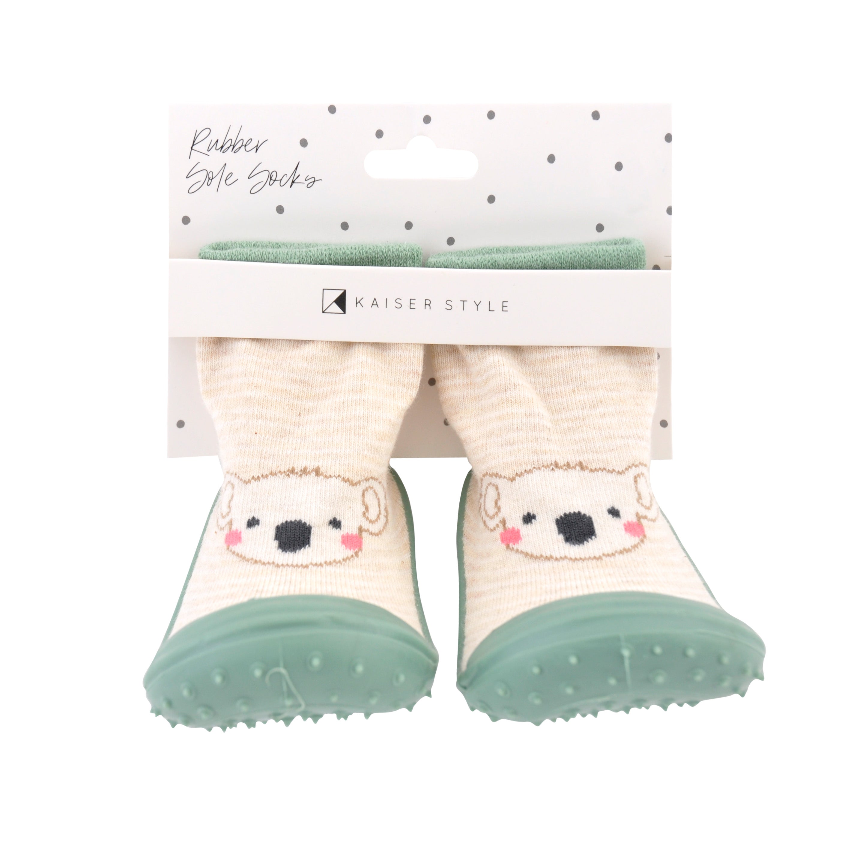 Baby Rubber Socks - Koala 6-12 Months