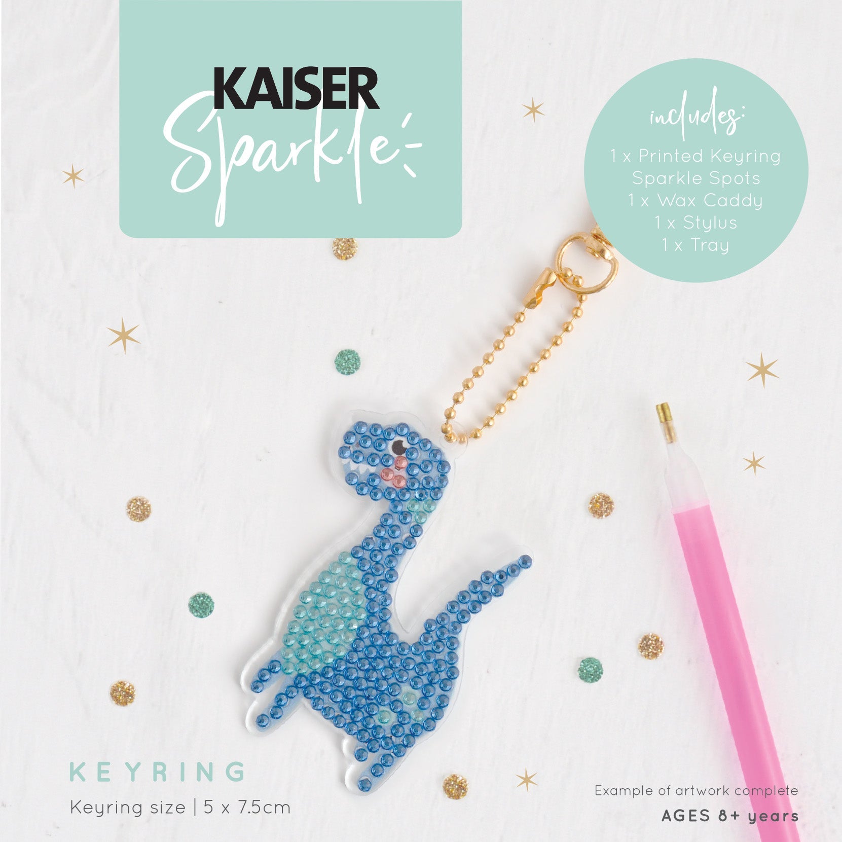 Sparkle Keyrings - Dinosaur