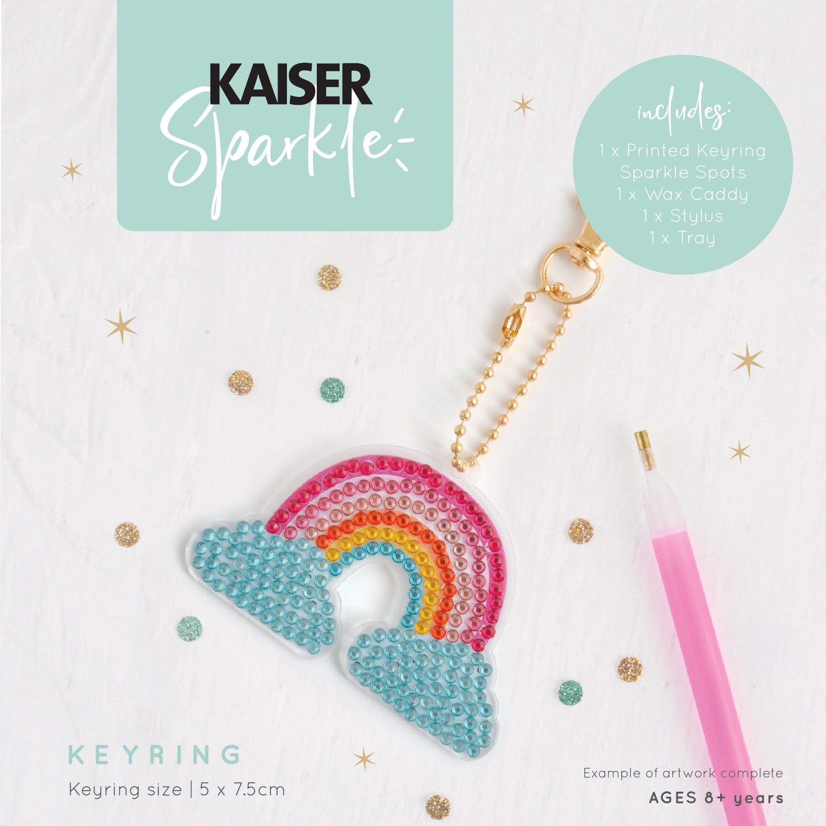 Sparkle Keyrings - Rainbow