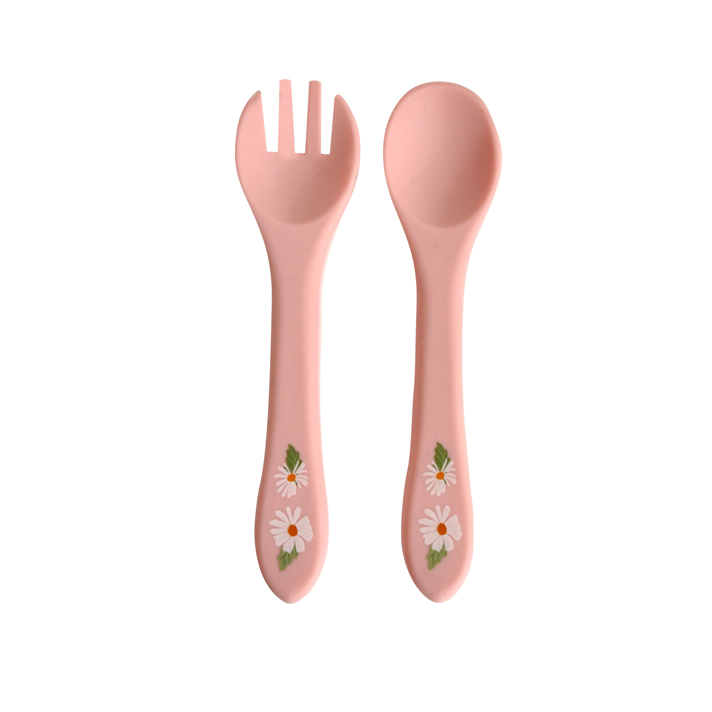 Baby Silicone Cutlery Set - Daisy