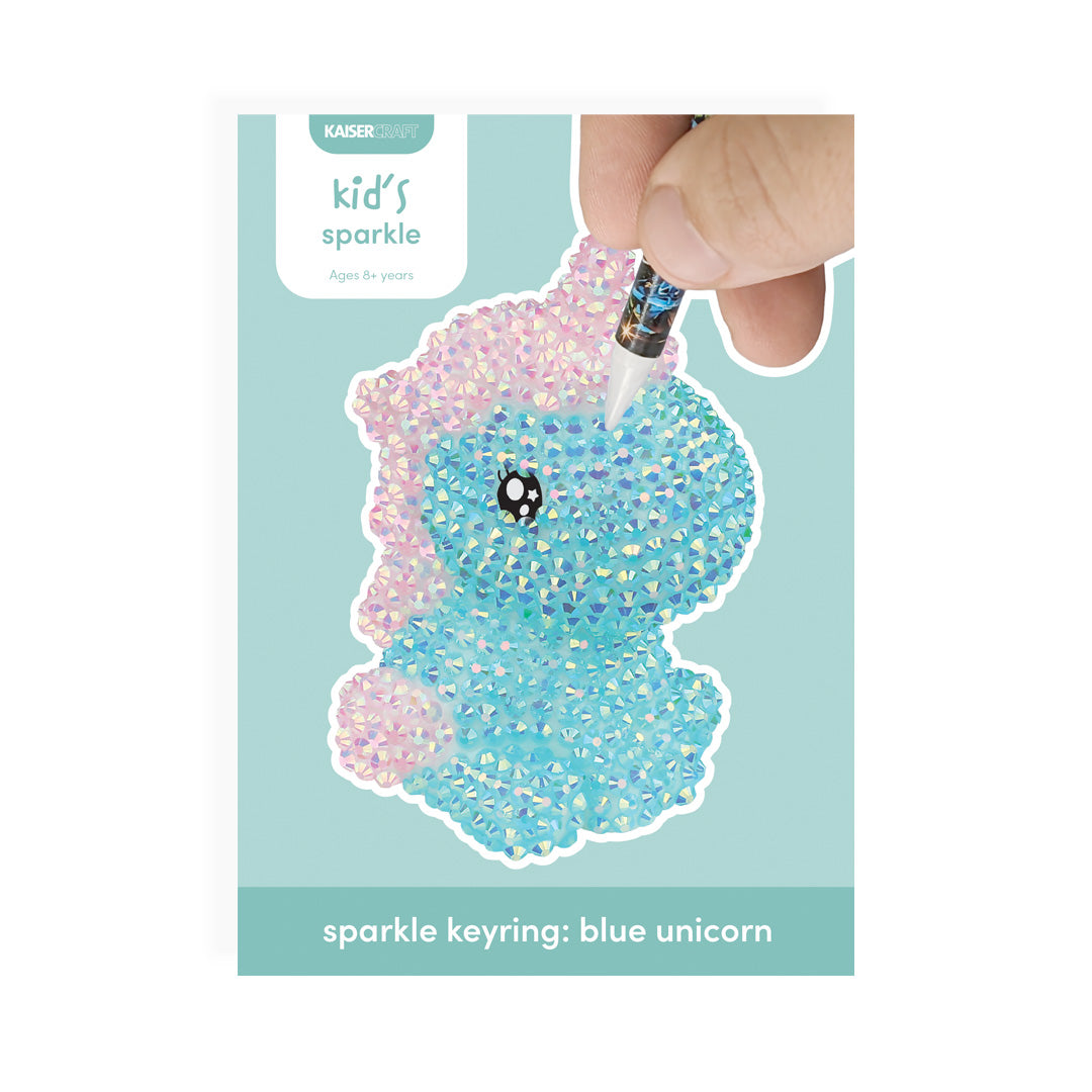 Sparkle Unicorn Keyring - Blue