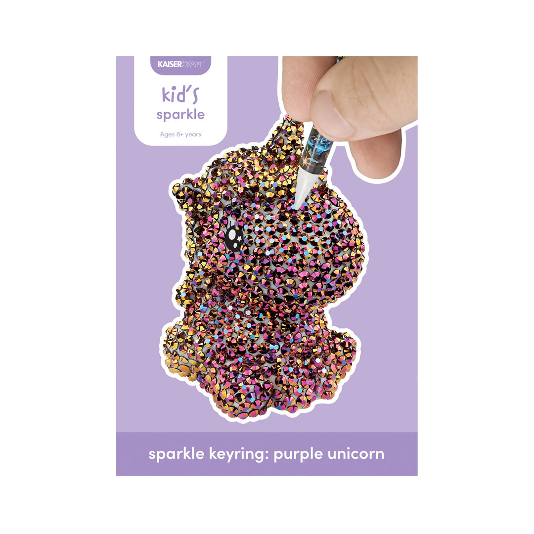 Sparkle Unicorn Keyring - Purple