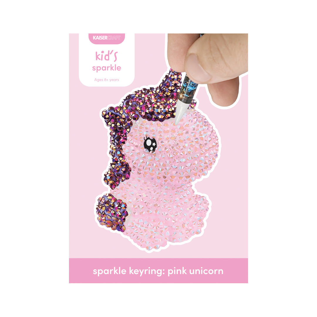 Sparkle Unicorn Keyring - Pink