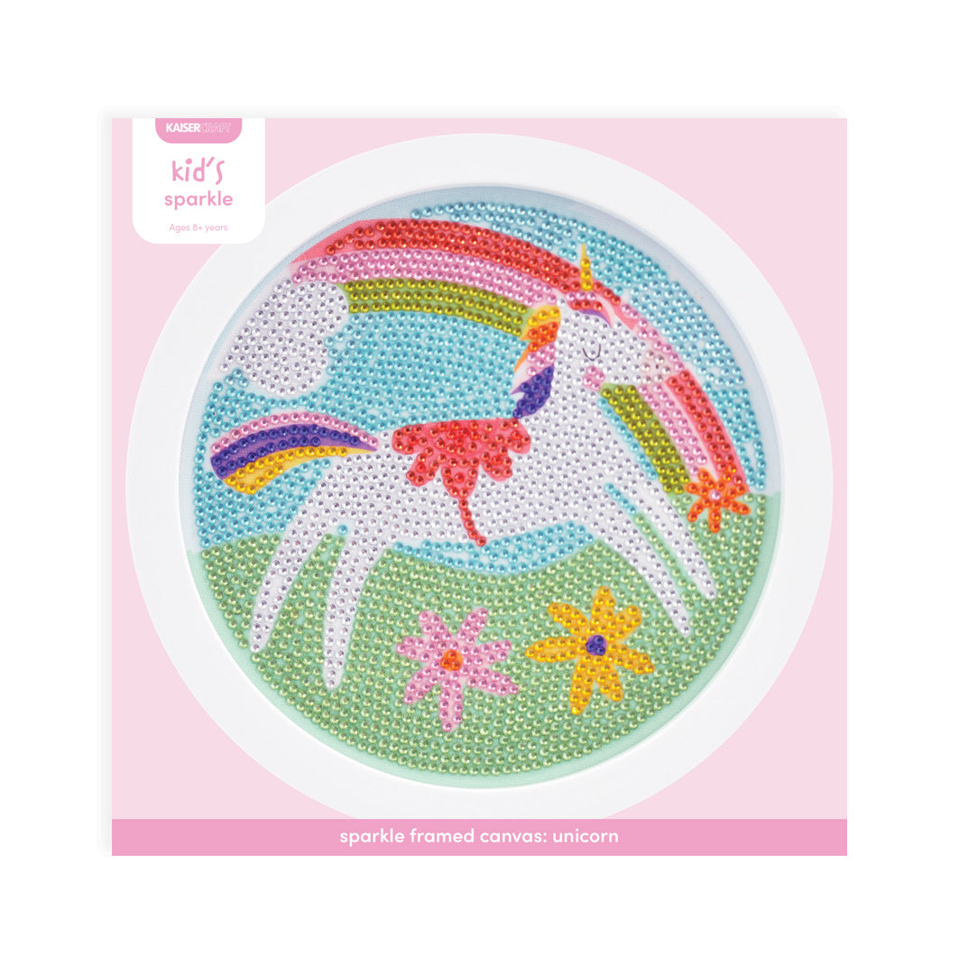 Sparkle Framed Canvas - Unicorn