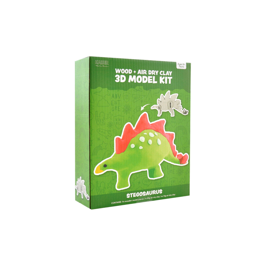 Wood & Air Dry Clay Model Kit - Stegasaurus