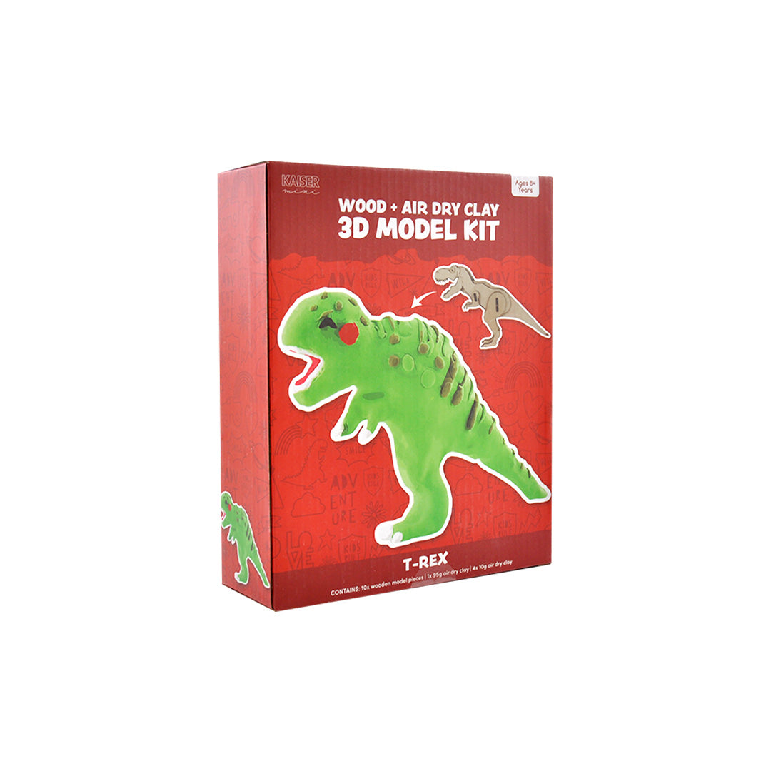 Wood & Air Dry Clay Model Kit - T-Rex