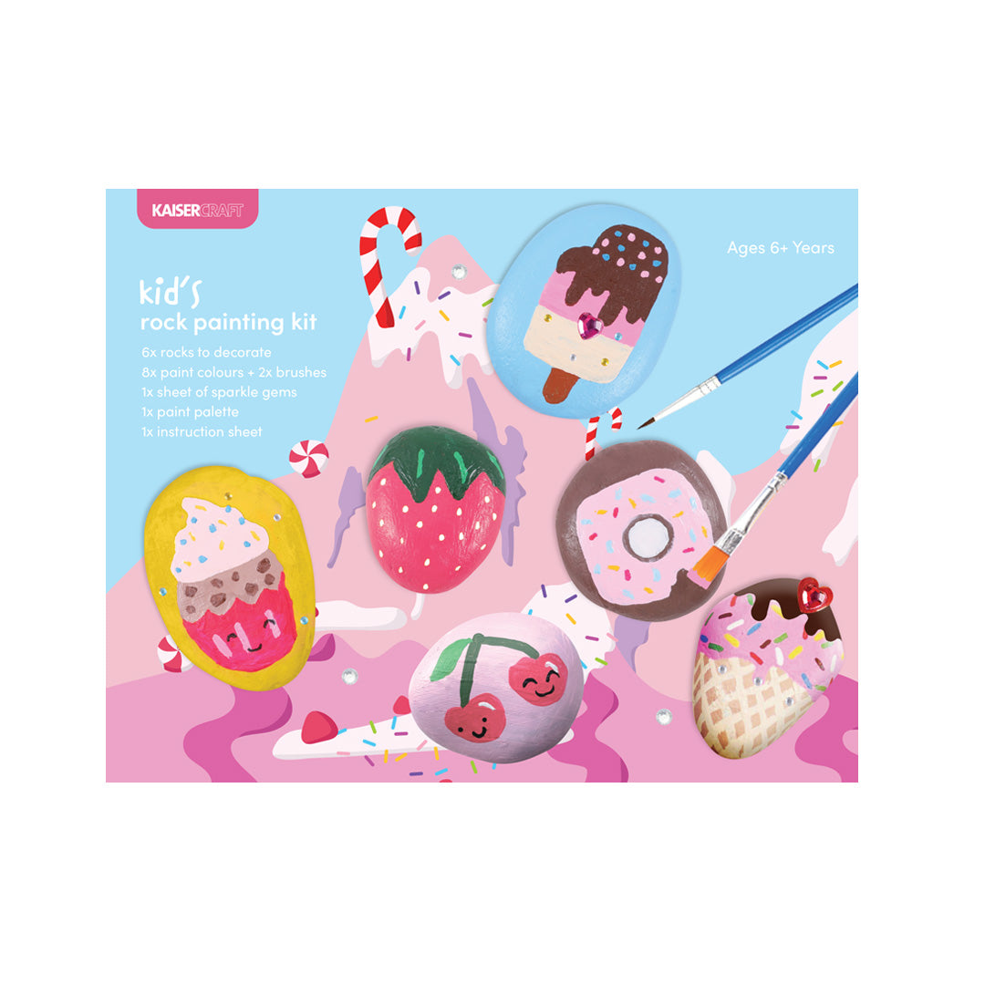 6Pk Rock Painting Kit - Sweets