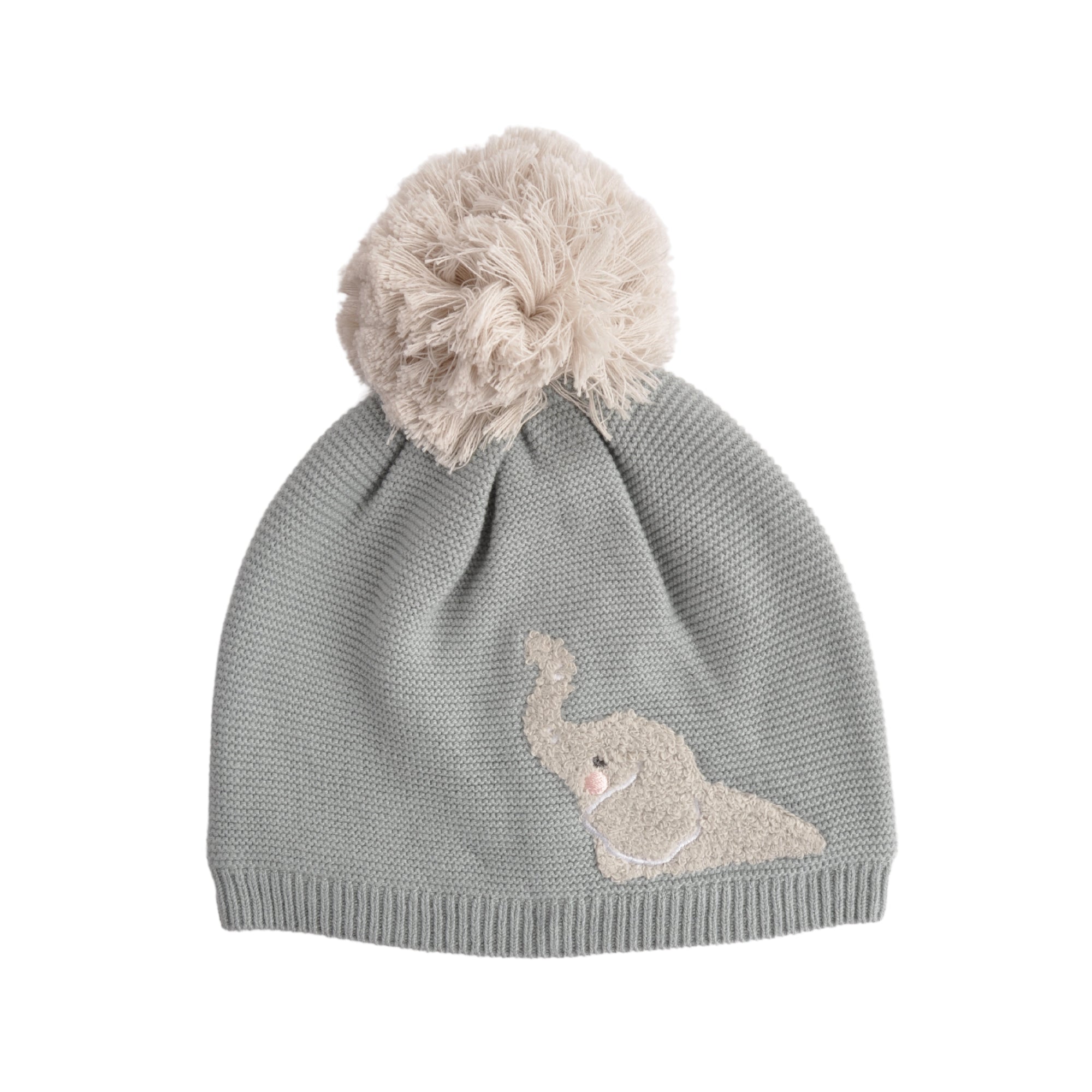 Baby Knitted Beanie - Elephant 12-18M