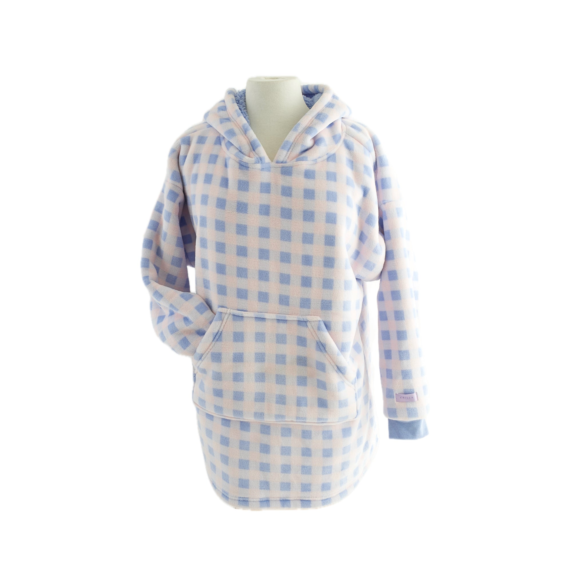 Tween Hooded Blanket - Lilac Gingham