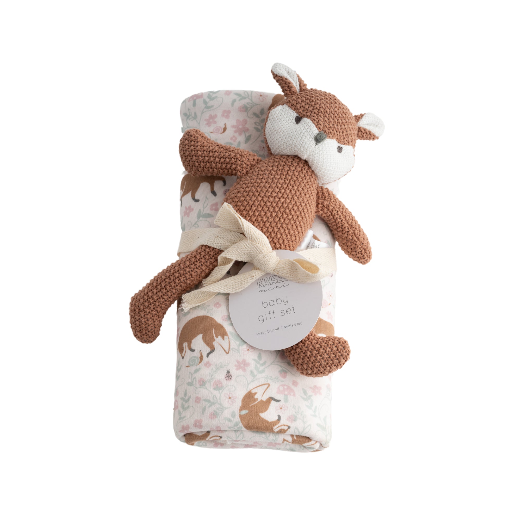 Baby Jersey Blanket & Toy Gift Set - Fox