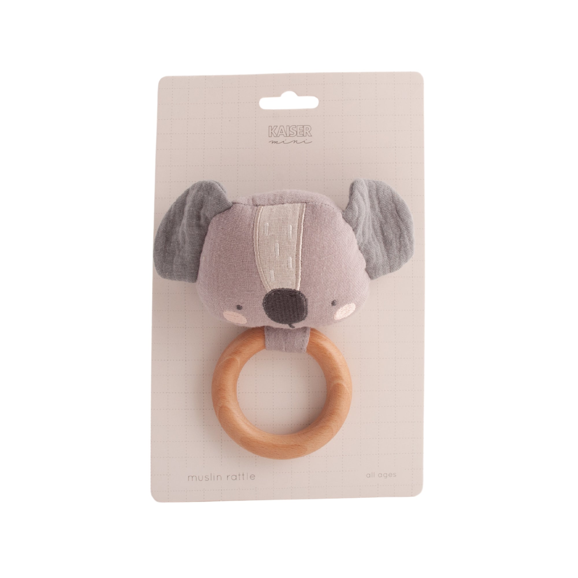 Baby Muslin Wooden Rattle - Koala