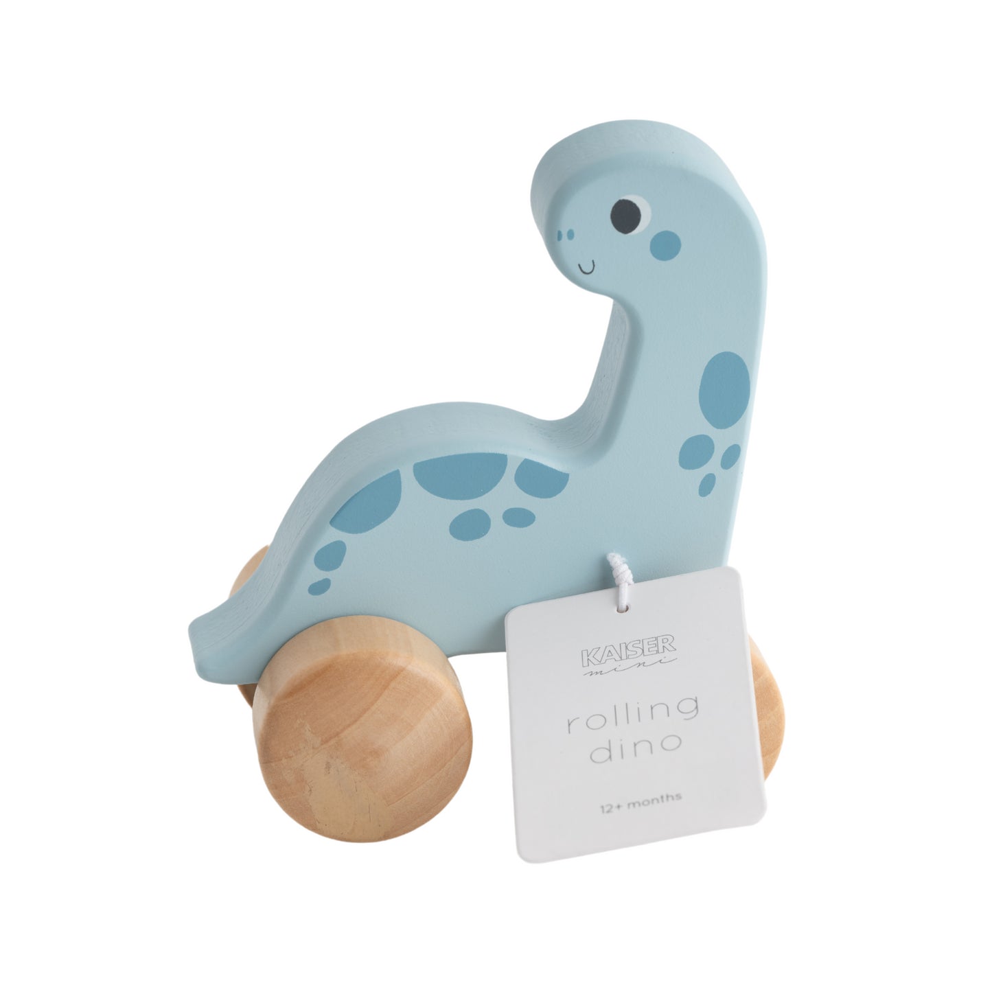 Baby Wooden Rolling Animal - Blue Dino