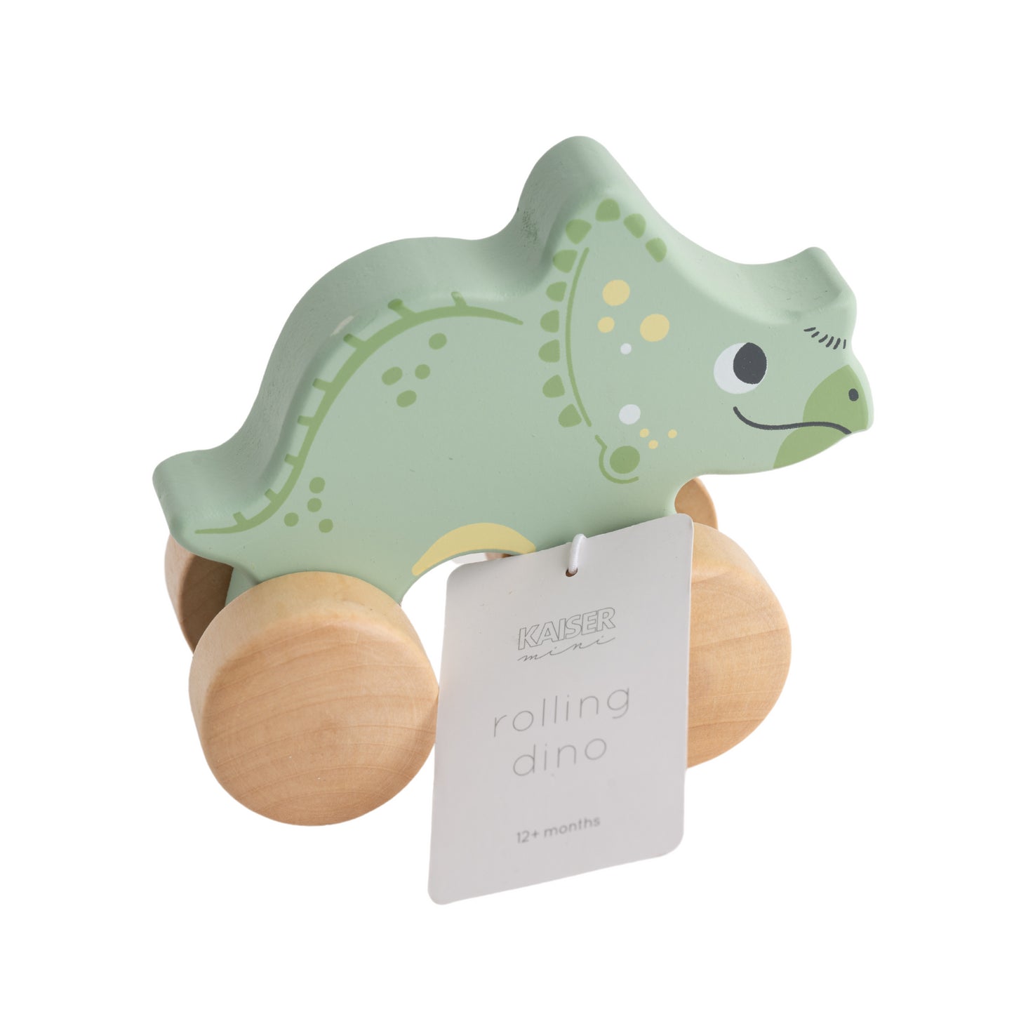 Baby Wooden Rolling Animal - Green Dino