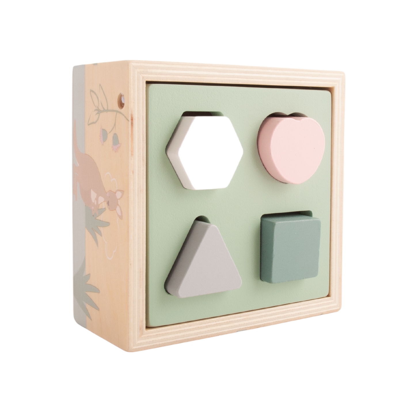 Baby Wooden Sorting Cube - Aussie