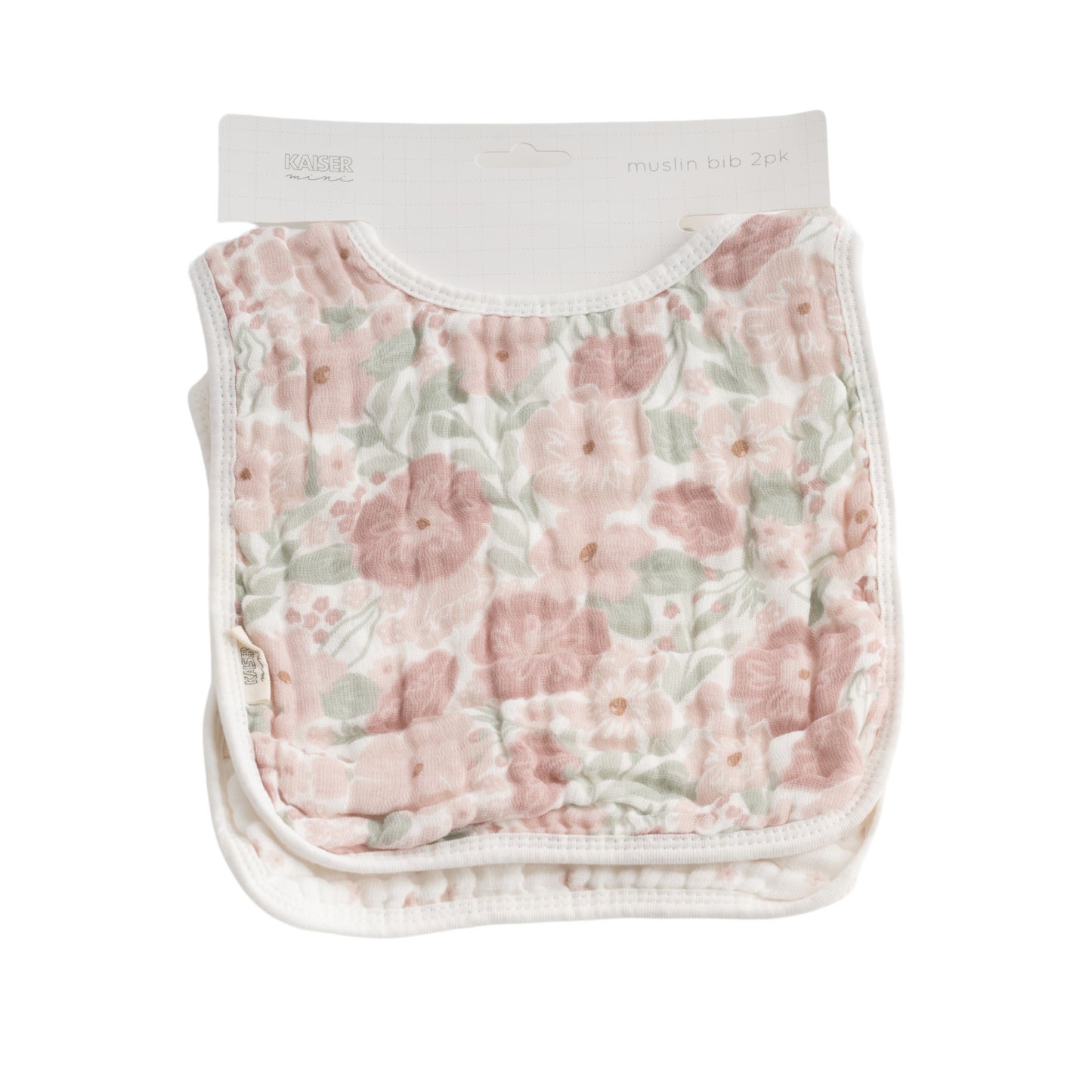 2Pk Muslin Bib - Garden Bloom