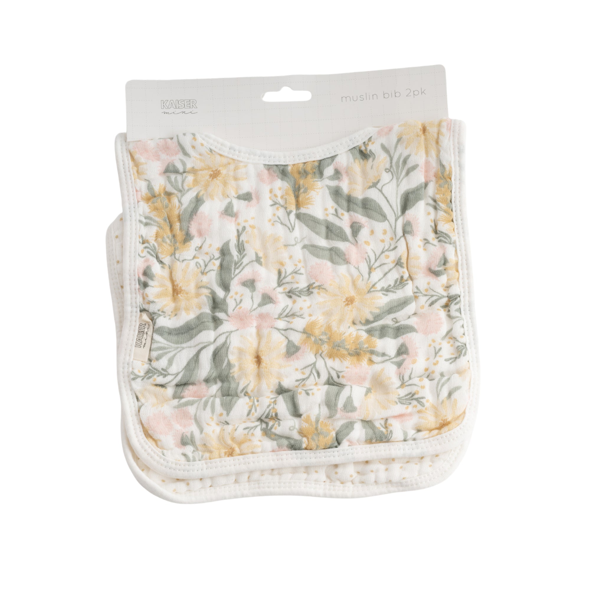 2Pk Muslin Bib - Wild Natives