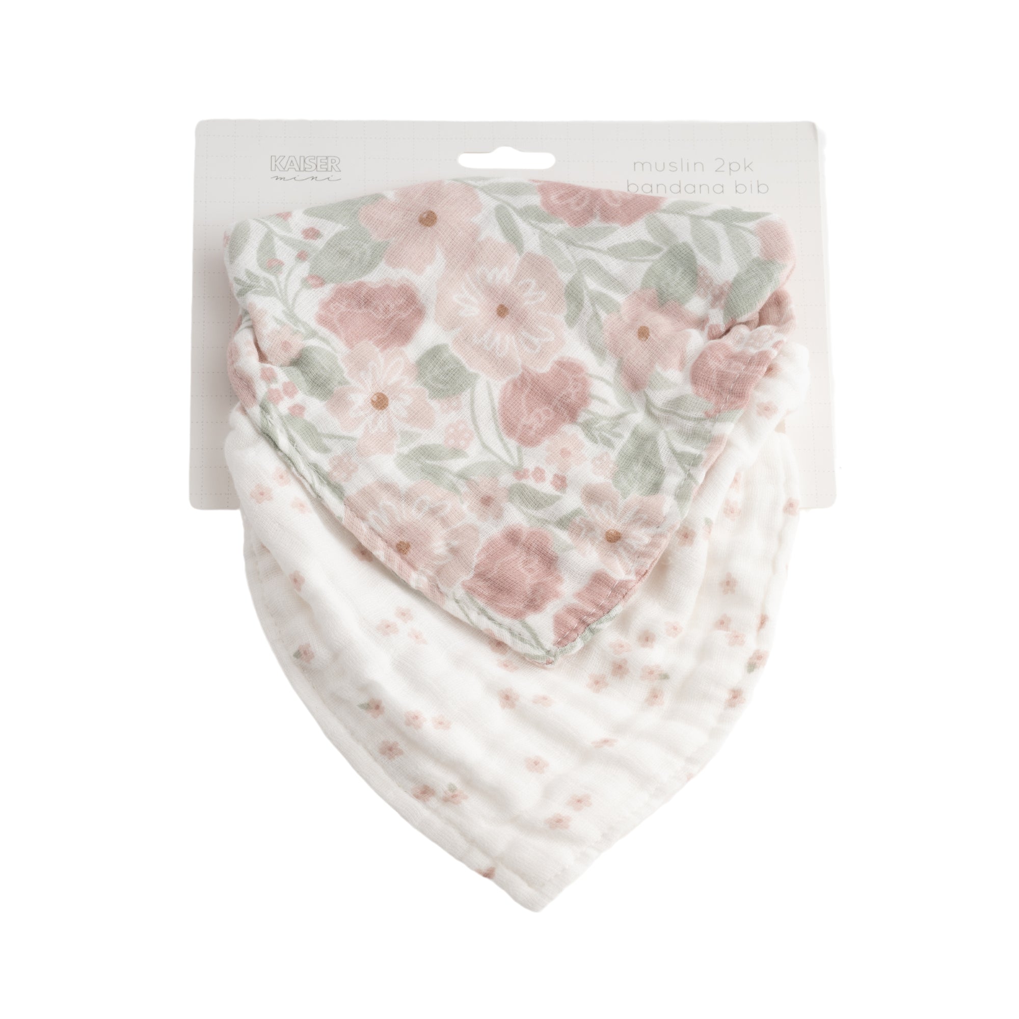 2Pk Muslin Bandana Bib - Garden Bloom