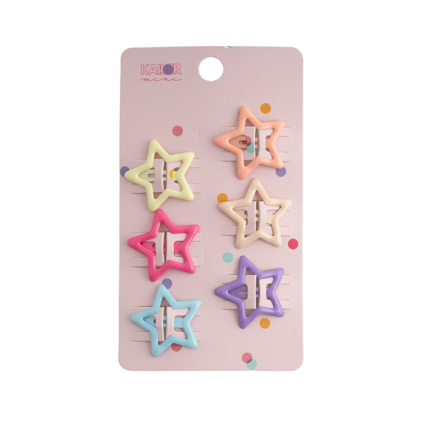 6Pk Claw Clip Set - Star