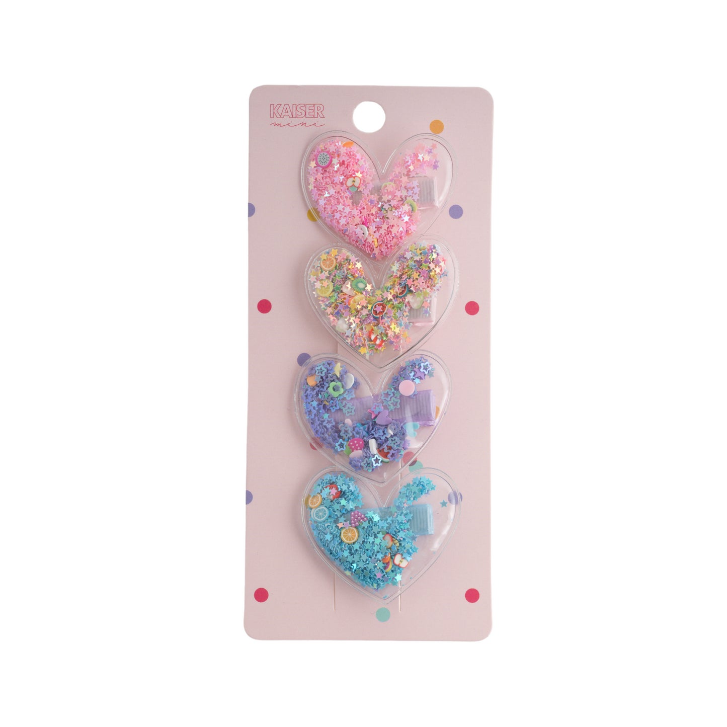 4pk Sprinkle Clip Set - Round Heart