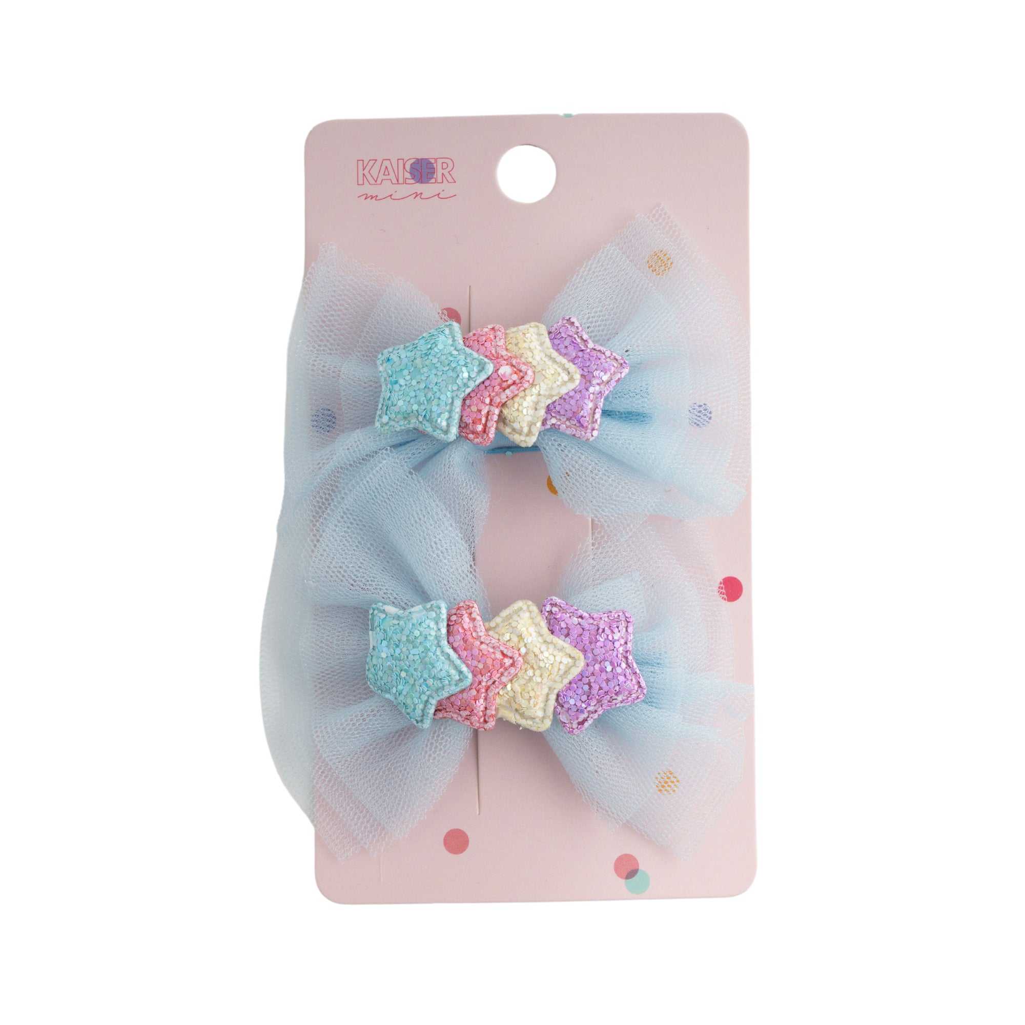 2Pk Bow Hair Clip Set - Blue