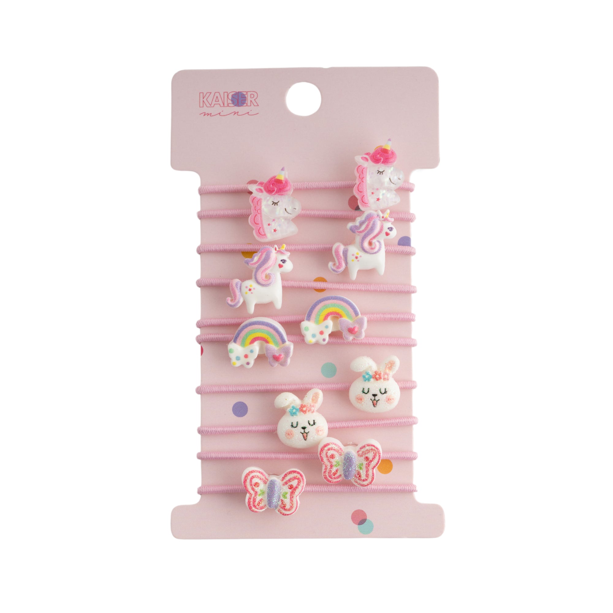 10Pk Novelty Hair Tie Set - Unicorn