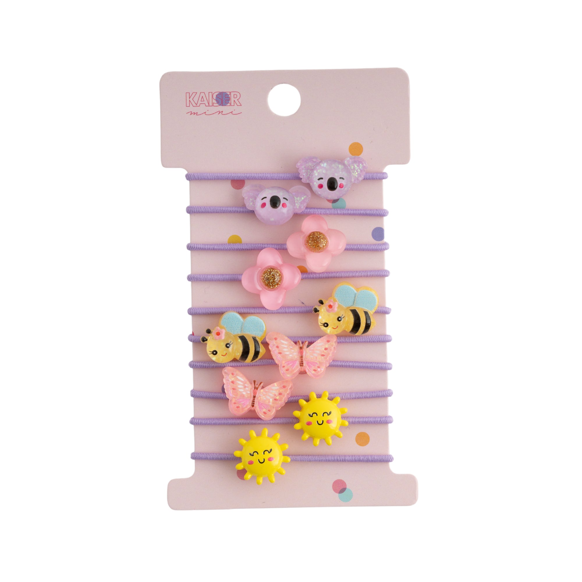 10Pk Novelty Hair Tie Set - Summer