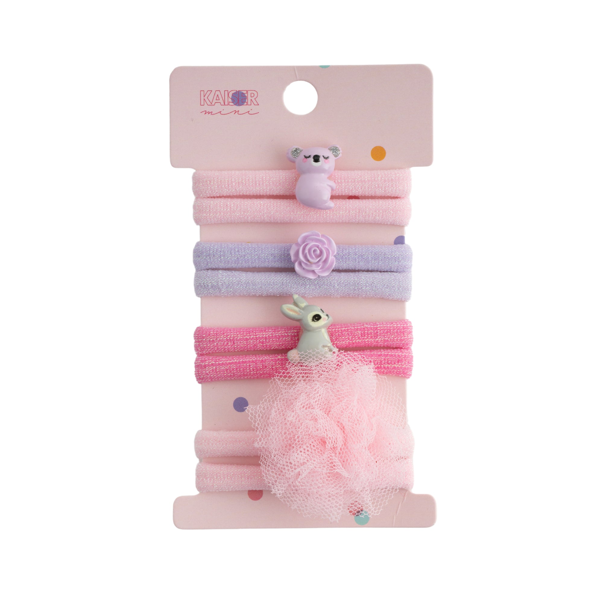 4Pk Novelty Flat Hair Tie Set - Koala