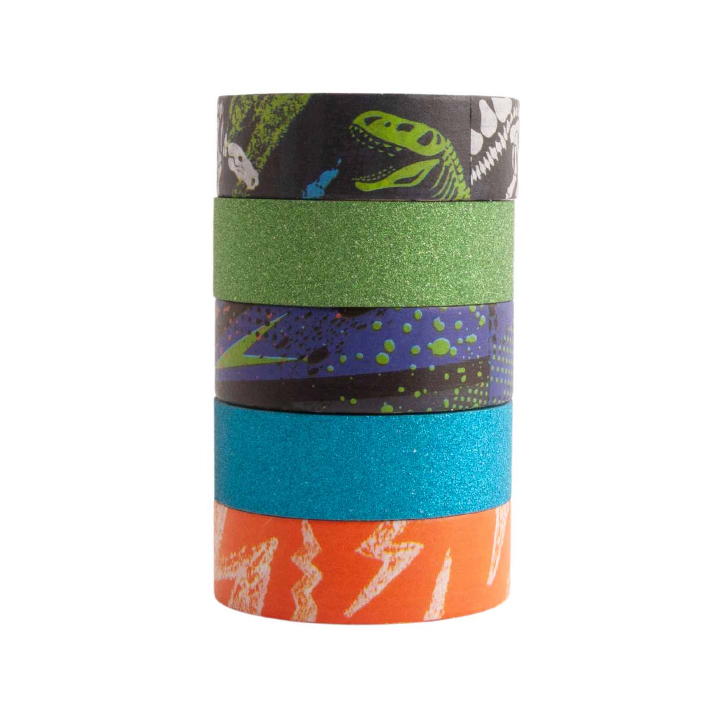 5pk Printed Tape - Electrosaurus