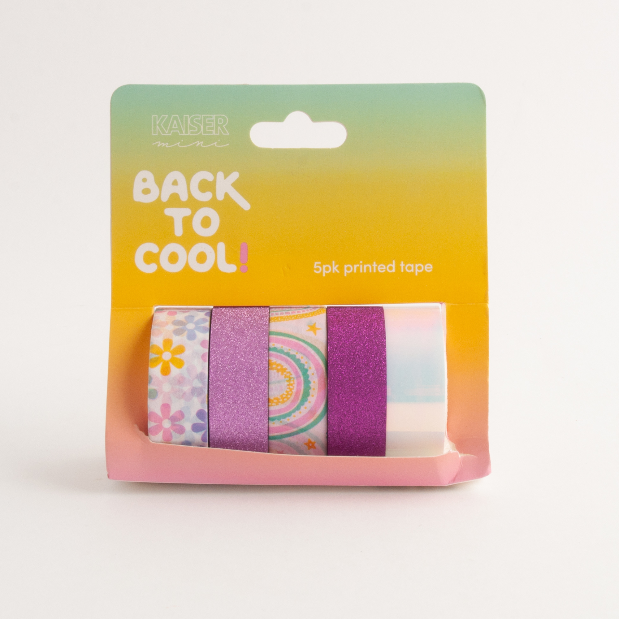 Mini 5pk Printed Tape - Rainbows