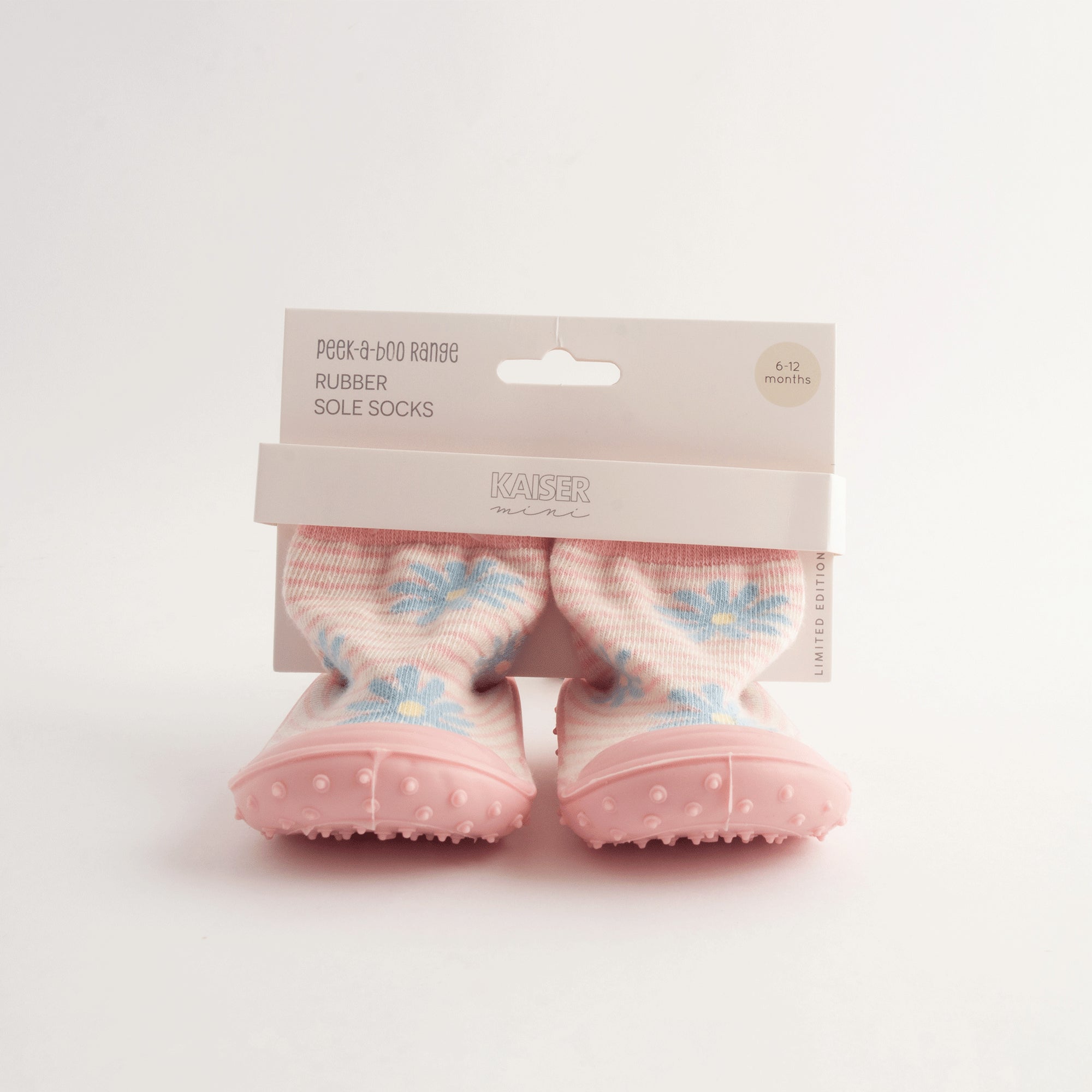 Baby Rubber Socks 6-12mths PB - BLUE BUDS