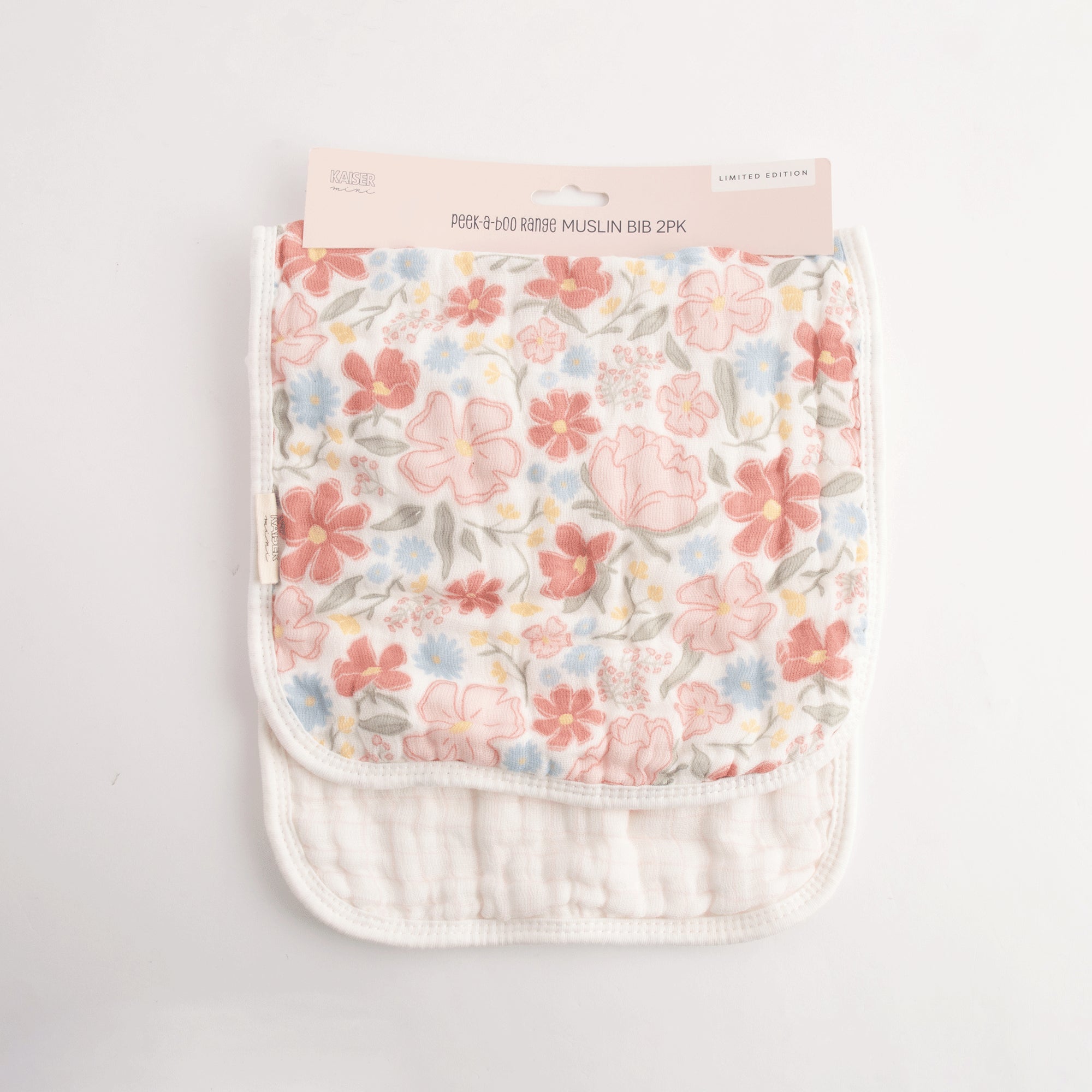 Baby 2pk Muslin Bib PB - PRETTY GARDEN