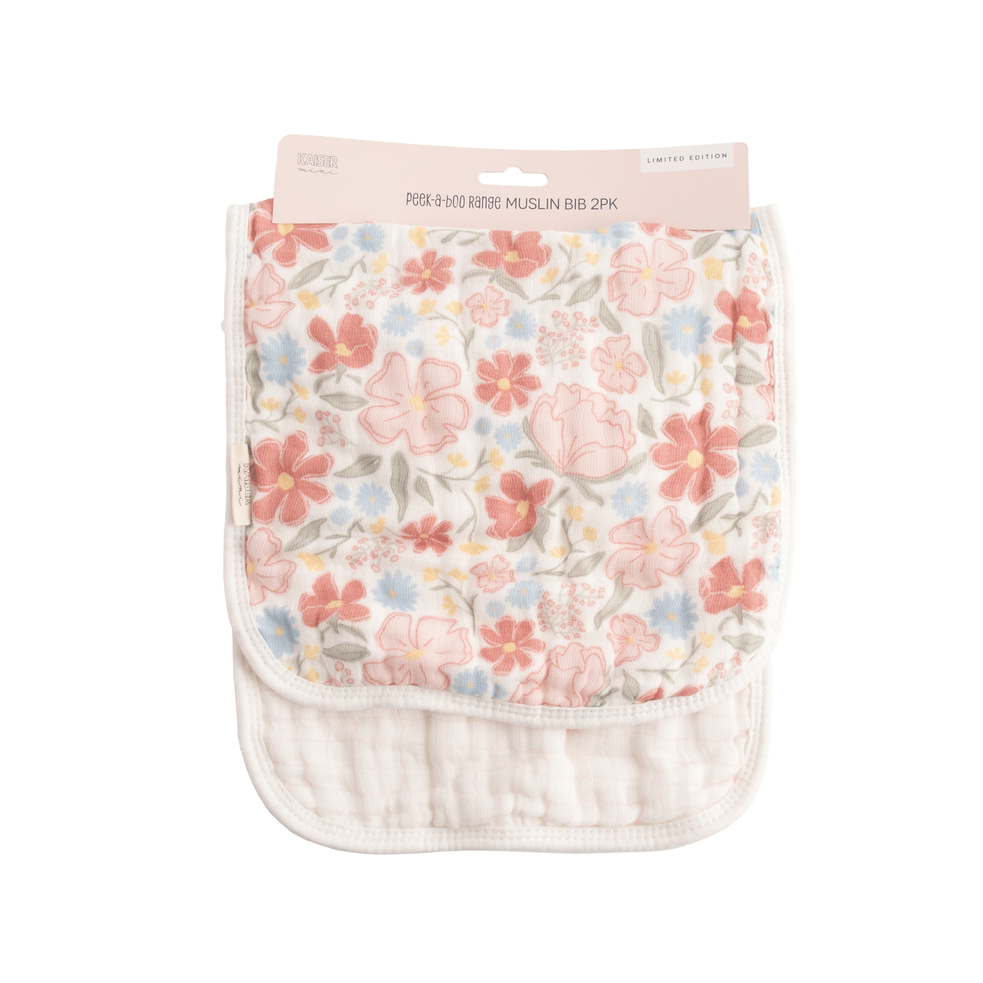 Baby 2pk Muslin Bib PB - PRETTY GARDEN