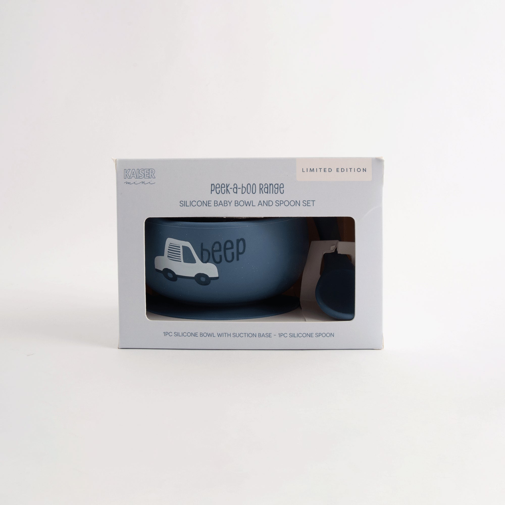 Baby Printed Silicone Bowl & Spoon PB - CAR